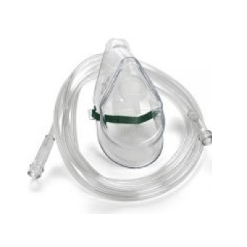 Oxygen mask with tubing
