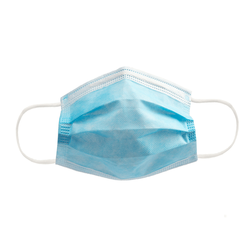 Blue disposable ear loop face mask