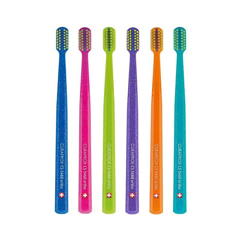 Curaprox CS5460 Ultra Soft orthodontic Toothbrushes in various colours