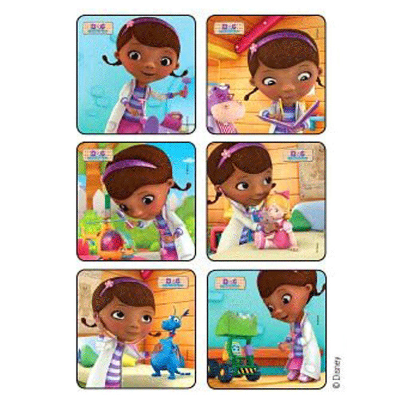 Medibadge patient reward stickers featuring Doc McStuffins