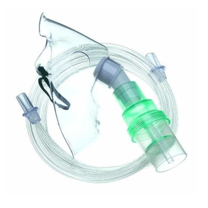 Adult nebuliser mask with tubing