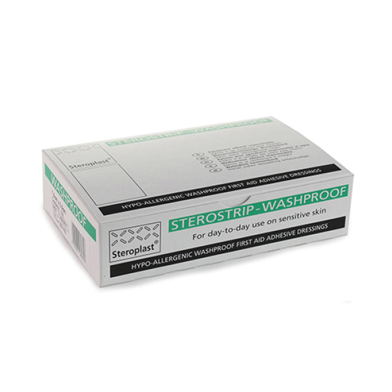 Box of Sterostrip washproof plasters