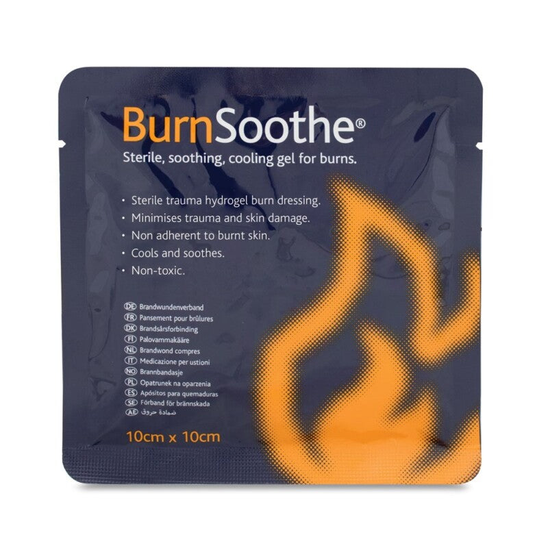 10cm square burn dressing with cooling gel